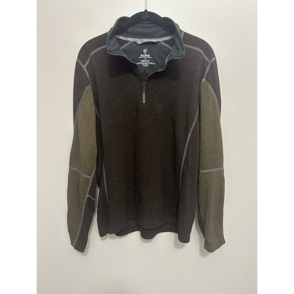 Kuhl Other - Kuhl Revel Kashmira Brown Green Sweater 1/4 Zip Long Sleeve Layer Outdoor Mens S